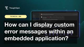 Show Custom Messages on Embedded App Errors