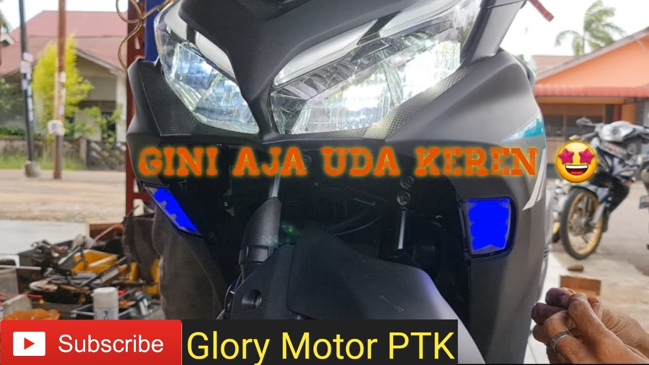 Modifikasi Yamaha Aerox Connected dengan Pemasangan Lampu Sen Running Twins, Jadi Keren lohhh