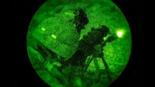 US Marines conduct night shooting exercises during deployment to Jordan