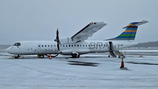 BRA ATR-72-600 startup/takeoff from Stockholm Bromma BMA/ESSB