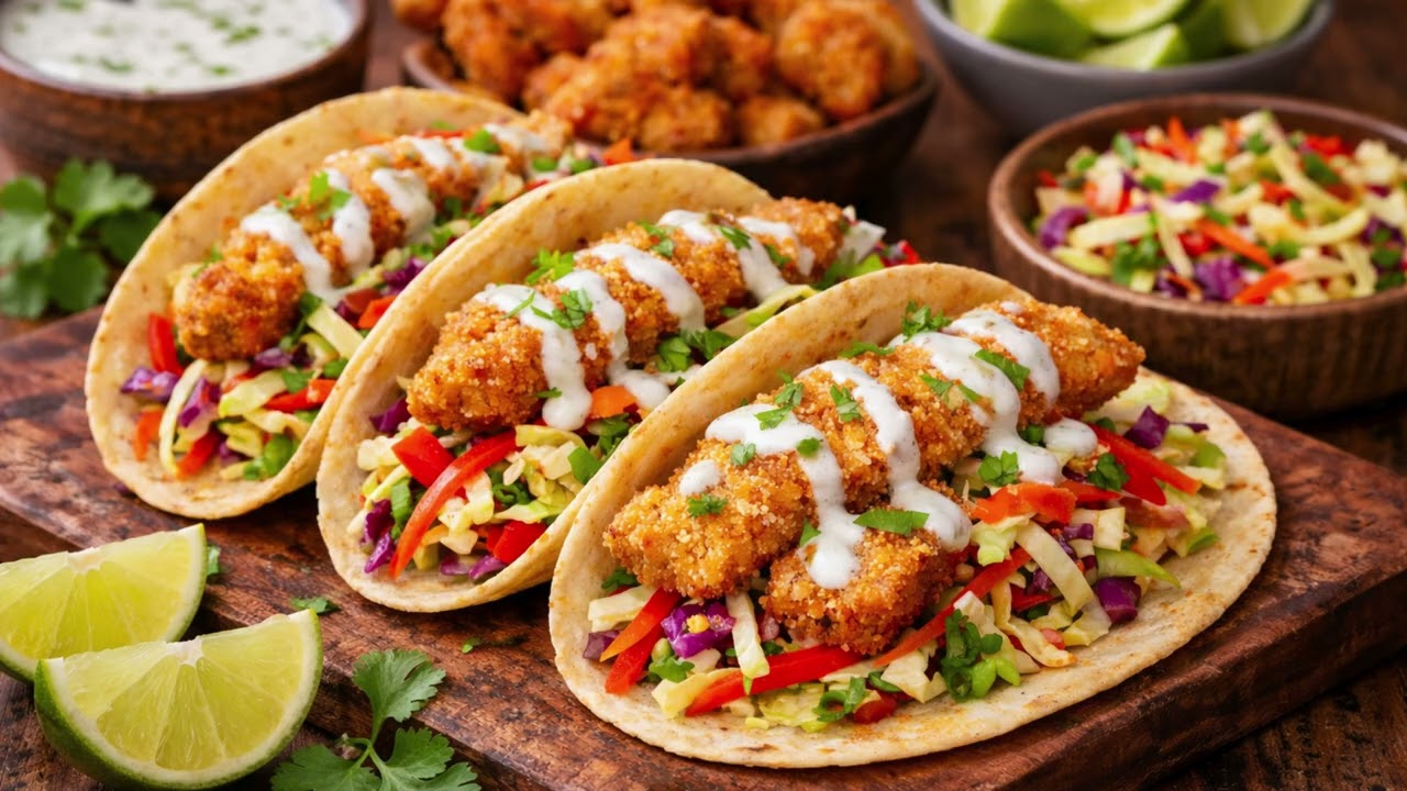 Восхитительные тако с сомом от Венди ✨🌮 Хрустящий сом в кукурузной муке с цитрусовым салатом и сл...