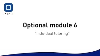 LAOS Optional module 6 "Individual tutoring"