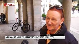 TG VICENZA (10/12/2018) - MENDICANTI MOLESTI: APPLICATO IL DECRETO SICUREZZA