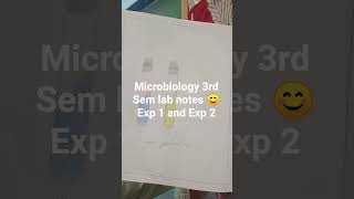 Bsc.microbiology Laboratory notes of 3rd Sem Experiment 01 and 02 #electronicmusic #music #edm #ho