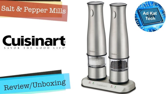 Double electric salt and pepper grinder, Pearl Grey - Cuisinart