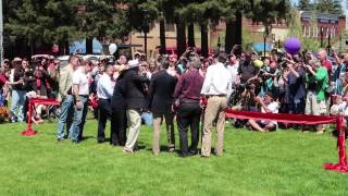 Courthouse Square Reunifcation Ribbon Cutting