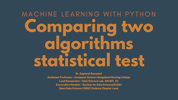 Comparing two algorithms statistical test