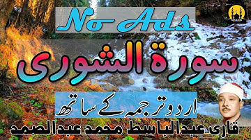 042 Surah Ash-Shura Urdu Hindi Translation | Surat Ash Shura | سورة الشورى | Qari Abdul Basit