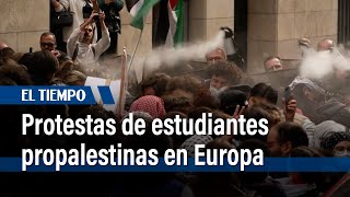 Las protestas estudiantiles propalestinas se extienden en Europa | El Tiempo