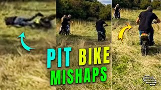 Guy Falls Riding a Pit Bike as POV Laughs