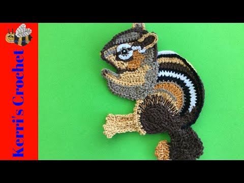 Crochet Chipmunk Tutorial - Crochet Applique Tutorial