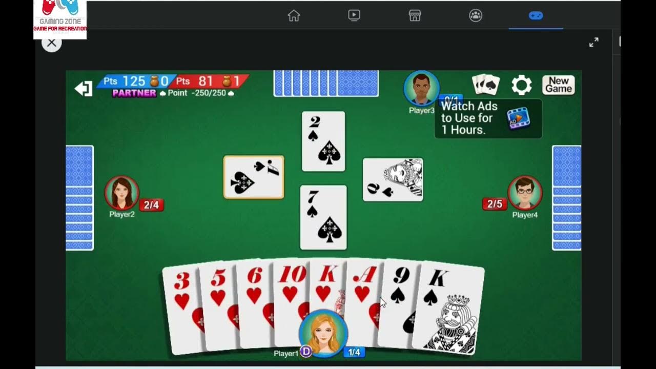 Spades/Partner Online Card Game YouTube