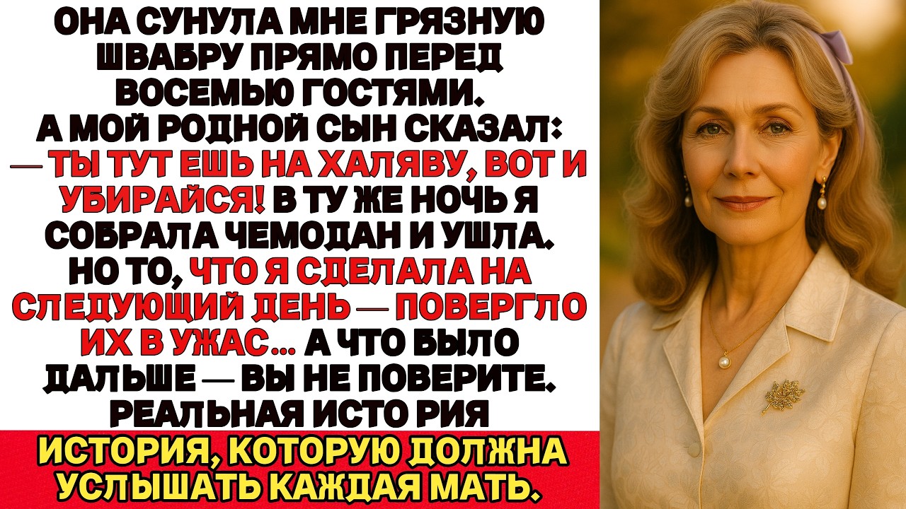 За праздничным ужином невестка протянула мне швабру и бросила:— Хватит прикидываться больной!