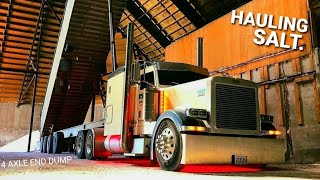 Trucking Road Salt! One Load Is White & One Load Is Blue? This Is What They Use To Keep Roads Safe!
