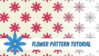 Simple Flower Seamless Pattern Design - Illustrator Tutorial