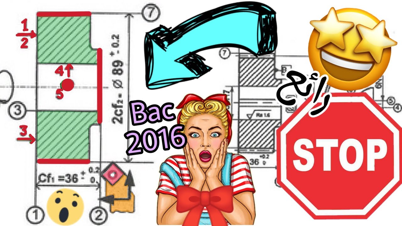 😱وضعية سكونية تمركز قصير |الهندسة الميكانيكية بكالوريا🎀 Bac2016🎀(تقني رياضي 3 ثانوي)