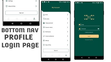 Bottom Nav | Login Page | Profile Page UI in Sketchware | Free UI Project