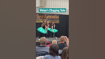 Vivian dances both ballroom and clogging. She has a solo in this group routine. #clogging