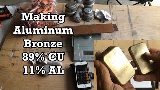 Making Aluminum Bronze (Part 1): Melting Copper and Aluminum - Looks like GOLD!