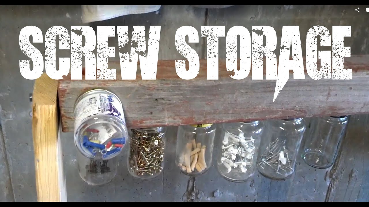 Screw storage, nail storage, fastener storage, garage storage - YouTube