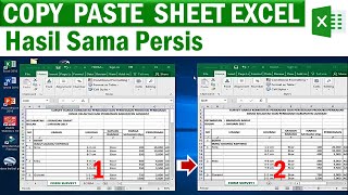 CARA COPY PASTE SHEET EXCEL HASIL SAMA PERSIS screenshot 2