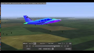 Flightgear - SenecaII short pattern flight