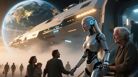 🌍Earth’s Final Disaster | Robots Lead Humanity’s Escape”,Robot save the last humans#ai#robot