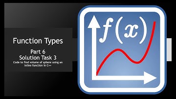 C++ code to find volume of sphere using an inline function - Function Types - Part 6