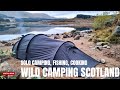 Solo hiking, Wild Camping & cooking at a stunning lochside spot - Calm Night Fishing & Tranquil Camp