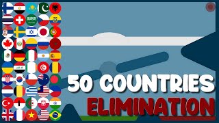 The 49 Times Eliminations - 50 Countries Elimination 2023 Marble Race in Algodoo