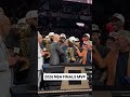 Jalen Brunson receives the Bill Russell NBA Finals MVP Trophy. 🏆