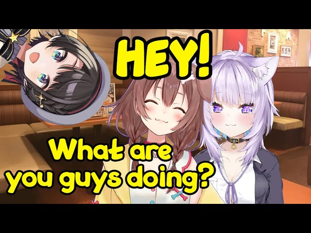 Subaru Runs Into Korone & Okayu in Public, Interrupts Their Date [Hololive]