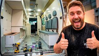 THE TRANSFORMATION HAS BEGUN! Our Ambulance IS BECOMING a Real Motorhome 🚐
