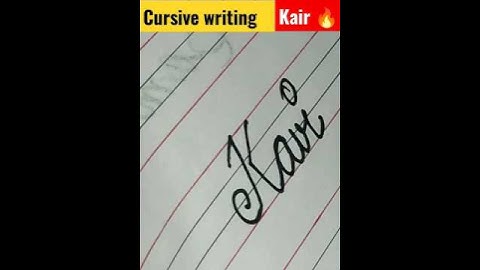 cursive writing kaise खैर का नाम #ytshort #cursive #shorts