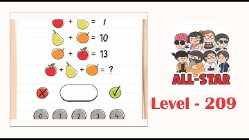 Brain test all star level 209 Find the answer.