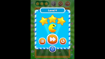 PAC-MAN Bounce - Puzzle Adventure Level 4 Solution for 3 stars