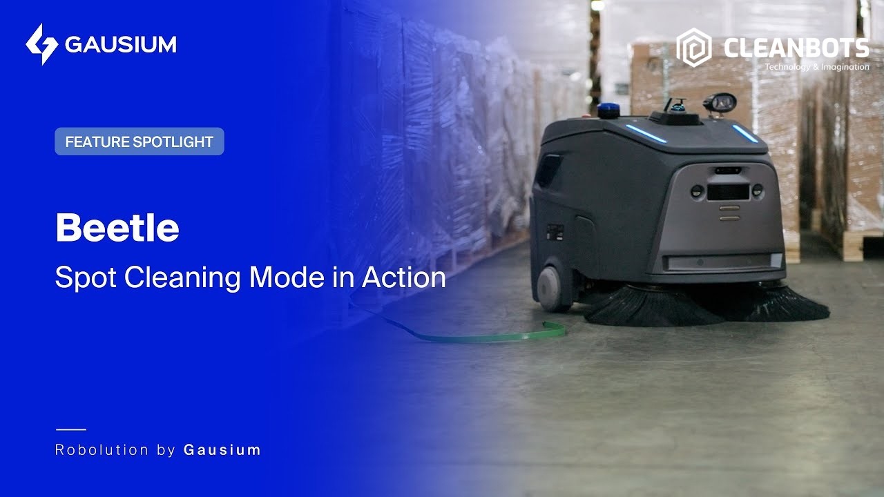 Cleanbots Beetle | Modo Inteligente de Limpeza Pontual para Máxima Eficiência | Gausium Robotics