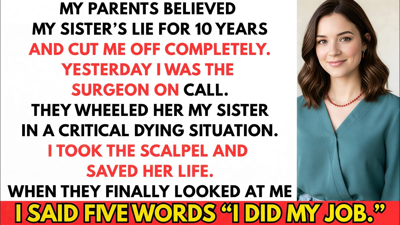 My Parents Believed My Sister’s Lie for 10 Years—Yesterday, I Was the Surgeon Assigned to Save Her.