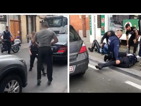 un contrôle de police tourne mal, 3 policiers blessés à Belgique partie 1