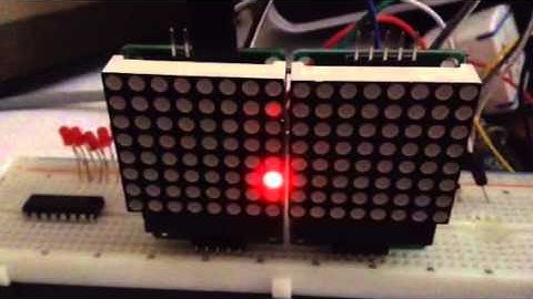 Cascading two 8x8 LED dot matrix on Raspberry Pi 2