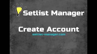 Setlist Manager Register Account
