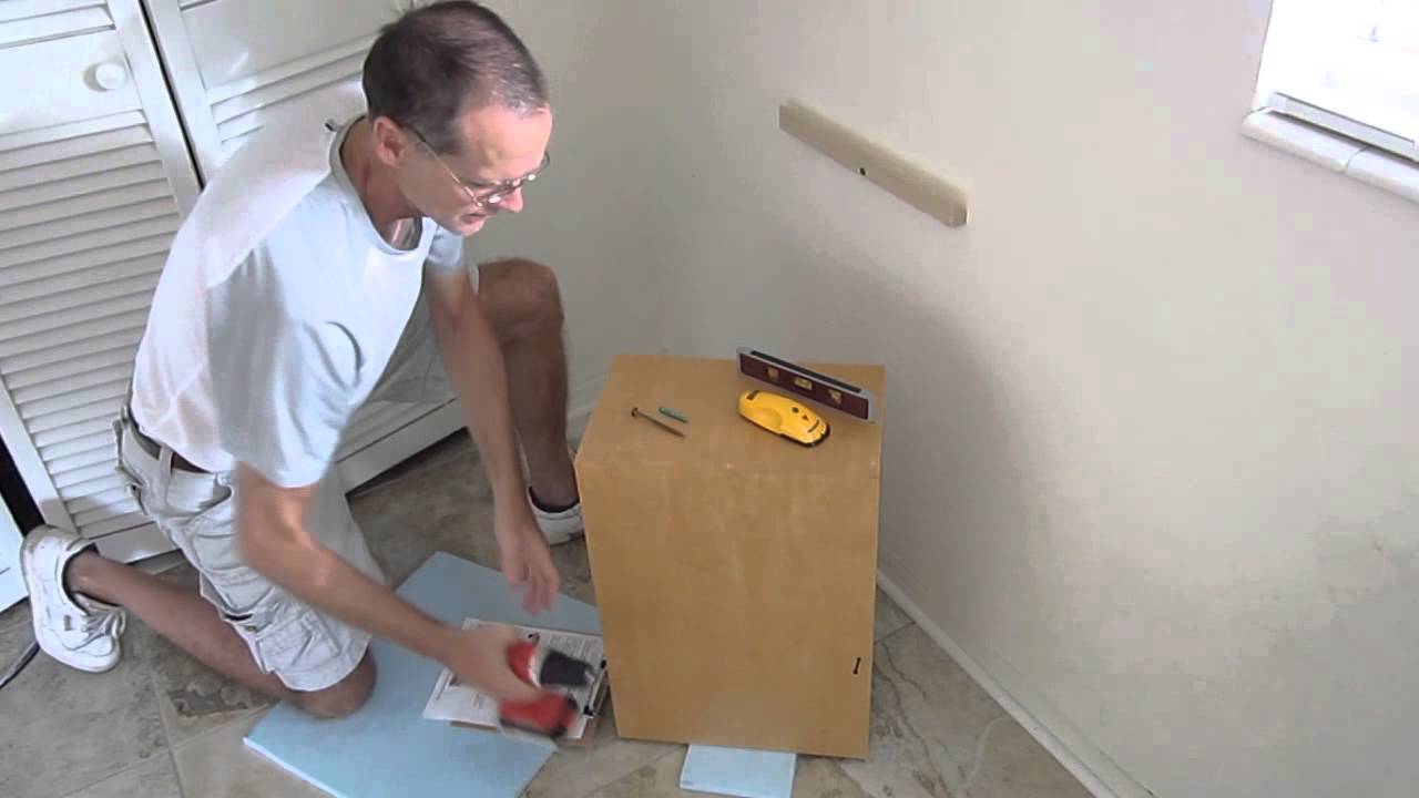 mount a floating nightstand Video - YouTube