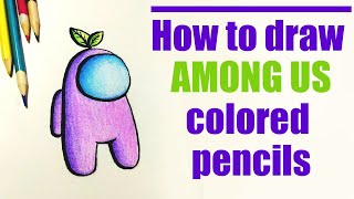 How to draw AMONG US colored pencils screenshot 5