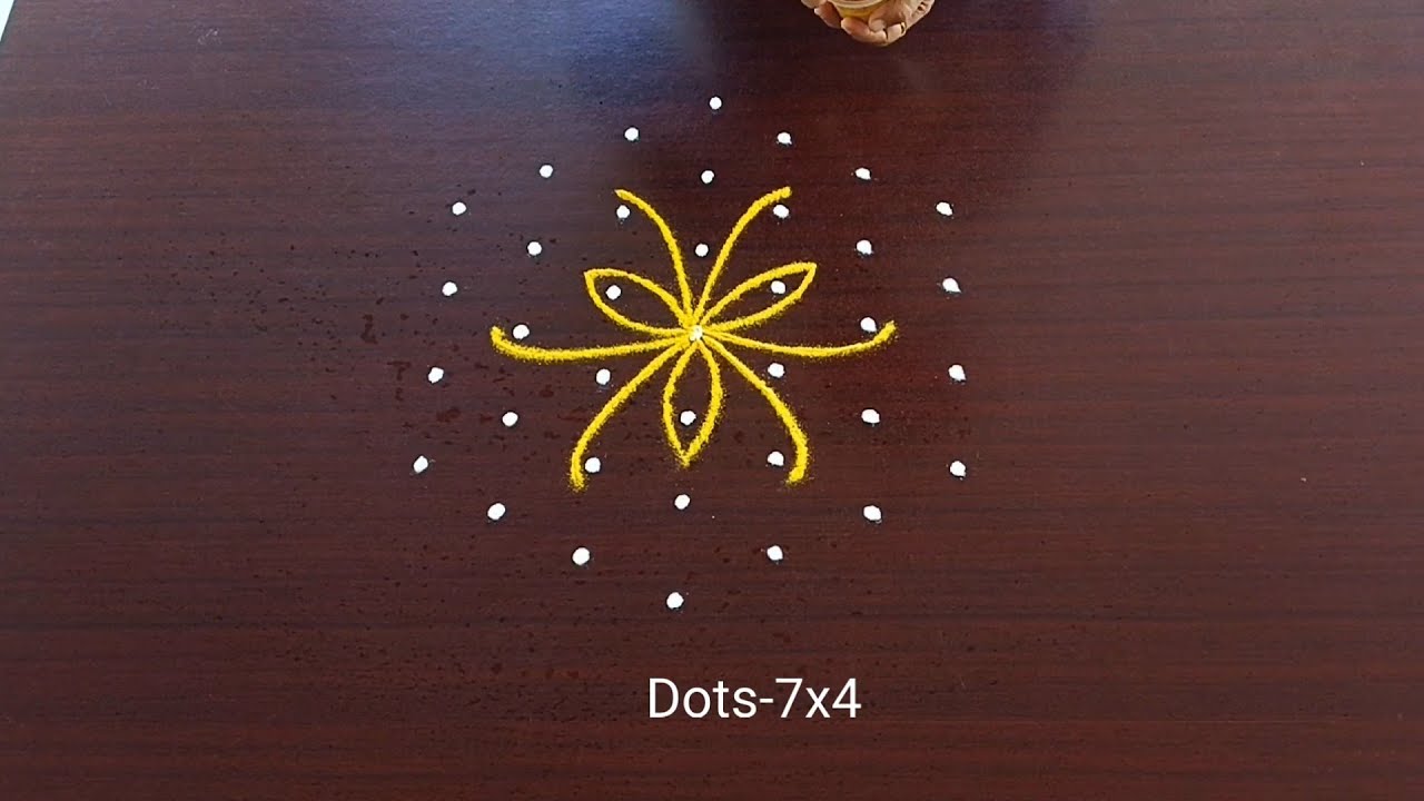 Simple, Unique & beautiful Rangoli design🌹662 எளிதான கோலம்🌹ಸುಲಭವಾಗಿ ಬಿಡಿಸಬಹುದಾದ ಸುಂದರವಾದ ರಂಗೋಲಿ