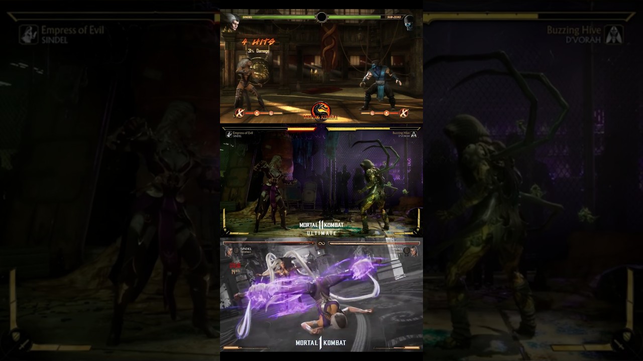 MK9 vs MK11 vs MK1 - Sindel X-Ray & Fatal Blows Comparisons 