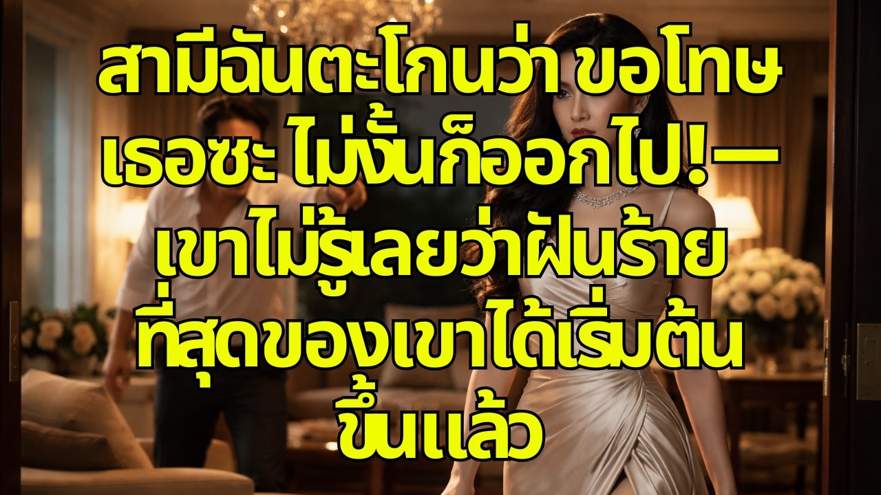 สามีฉันตะโกนว่า “ขอโทษเธอซะ ไม่งั้นก็ออกไป!”—เขาไม่รู้เลยว่าฝันร้ายที่สุดของเขาได้เริ่มต้นขึ้นแล้ว