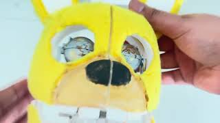 DIY SpringBonnie Head, disassembly and assembly of snap on shell for animatronic head!!