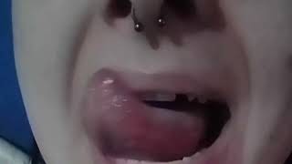 Cute Girl Teasing With Her Tongue And Lips