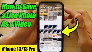 iPhone 13/13 Pro: How to Save a Live Photo As a Video