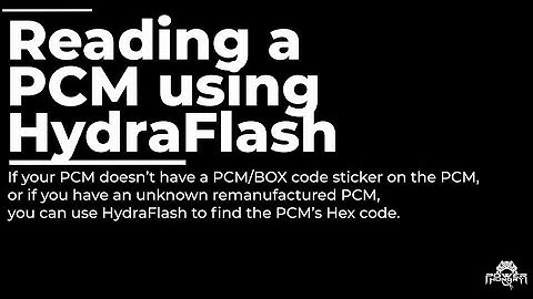 HydraFlash - How to read a PCM to find your hex code.